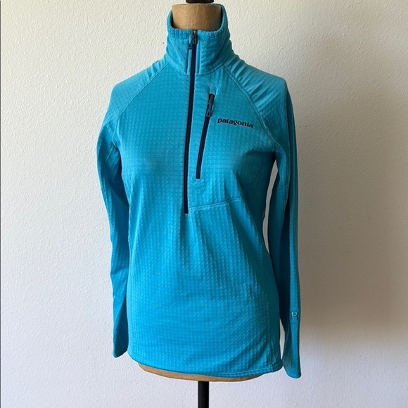 Patagonia XS Blue retool Jacket fleece 1/2 zip pullover great condition - Picture 1 of 8